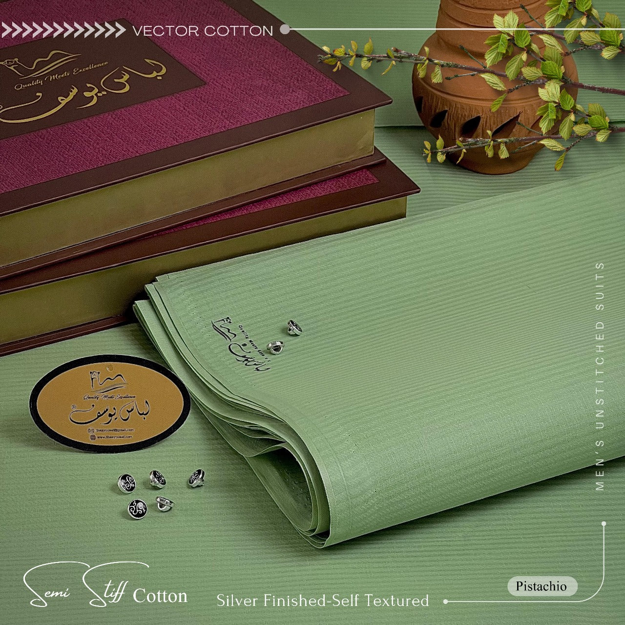 VECTOR 2.O (Semi-Stiff) COTTON | SILVER FINISHED | Pistachio