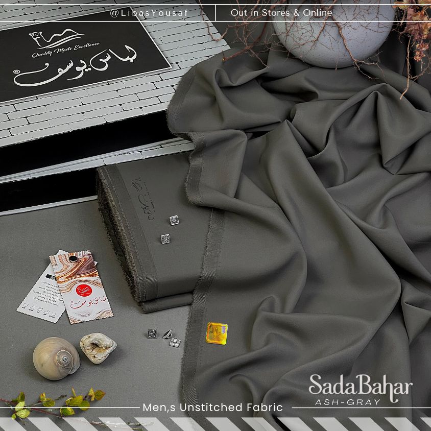 SADA BAHAR | Crafted by Libas e Yousaf | Wash & Wear | Four Season | Ash Grey