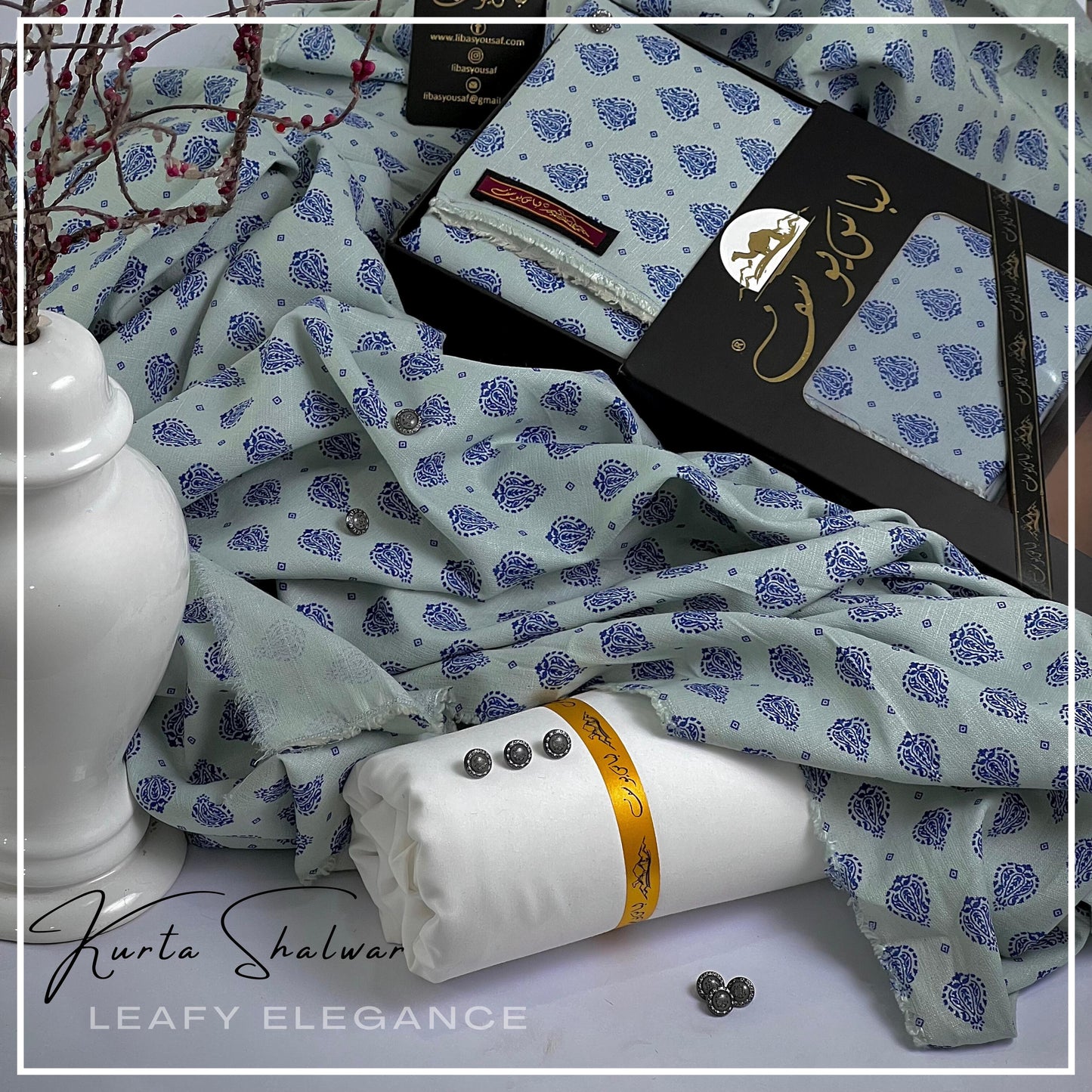 KURTA SHALWAR TRENDING LEAFY ELEGANCE