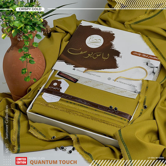 Quantum Touch Wash & Wear ( Unstitched ) ( CRISPY GOLD )