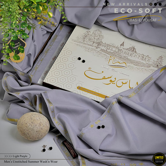 ECO SOFT Wash & Wear ( Unstitched ) Shalwar Kameez │Light Purple