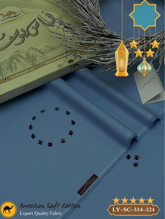 American Soft Cotton ( Unstitched ) ( ALPS BLUE )