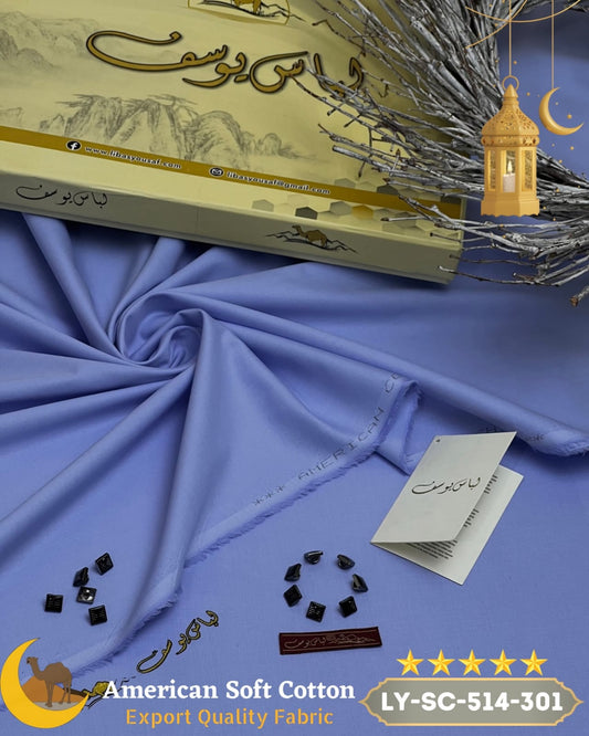 American Soft Cotton ( Unstitched ) ( SKY )