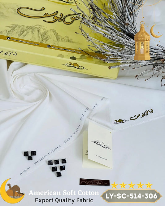American Soft Cotton ( Unstitched ) ( MAJESTIC ) ( Off White )