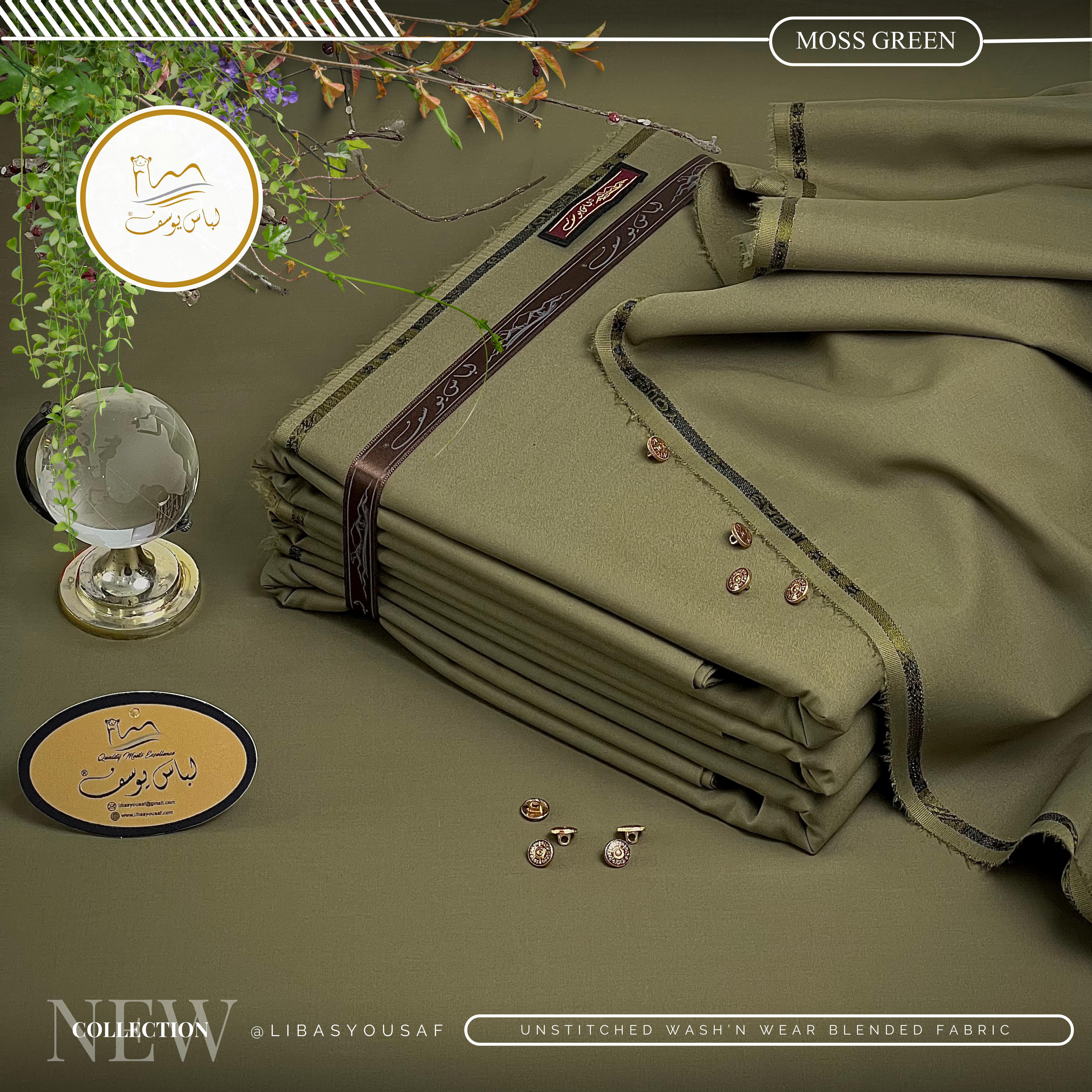 MOON SOON - Premium - Wash & Wear - Moss Green