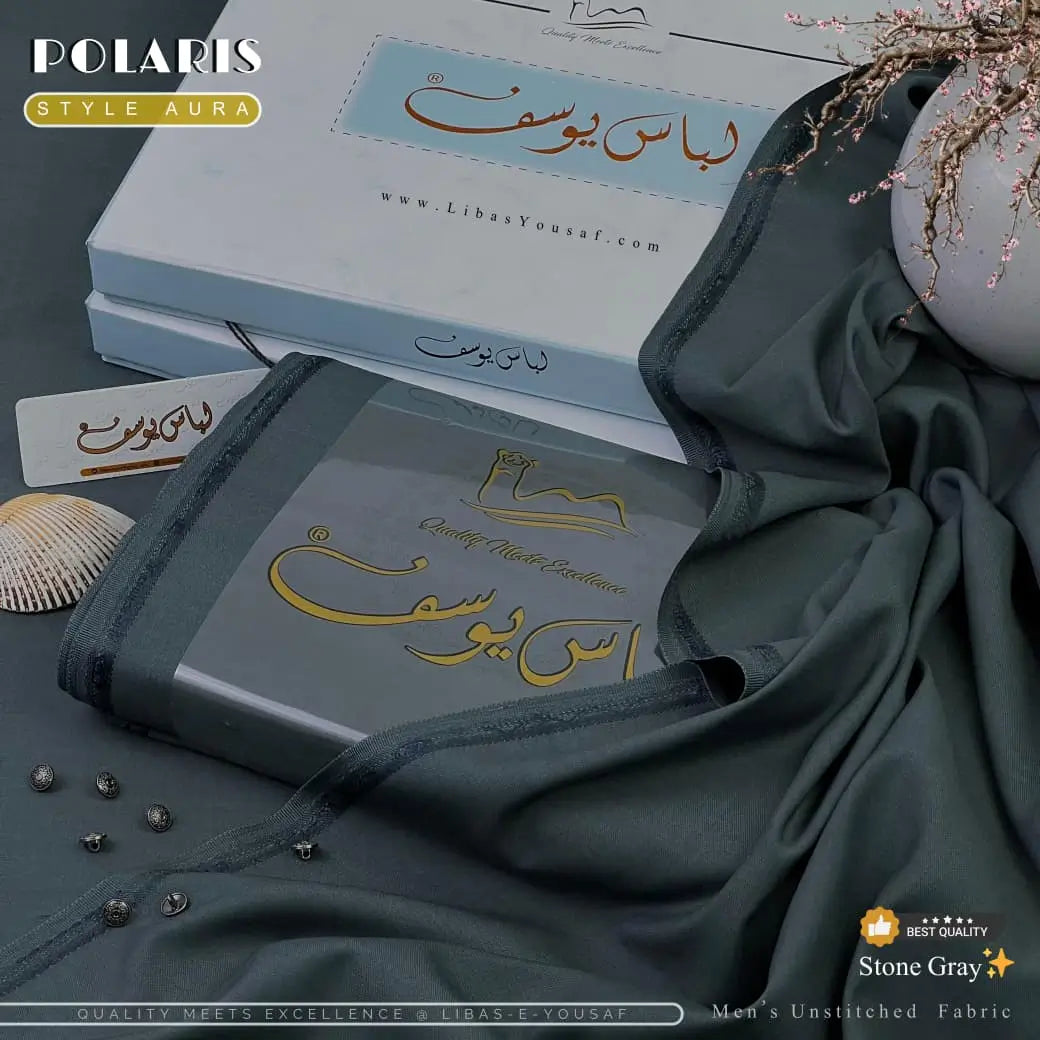 Polaris Style Aura by Libas e Yousaf | Winter Wash & Wear | Stone Gray