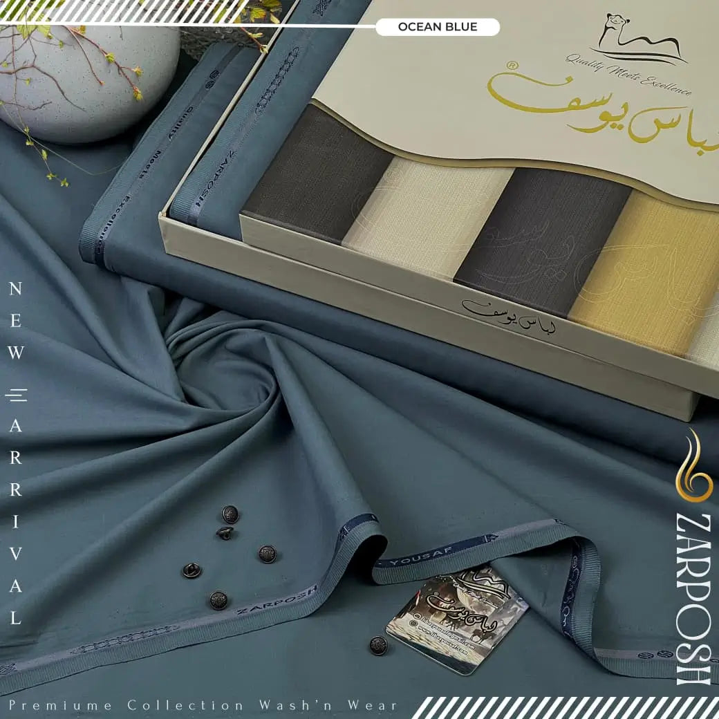 ZARPOSH | Crafted by Libas e Yousaf | Wash & Wear | Winter Season | Ocean Blue