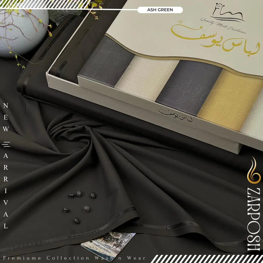 ZARPOSH | Crafted by Libas e Yousaf | Wash & Wear | Winter Season | Ash Green