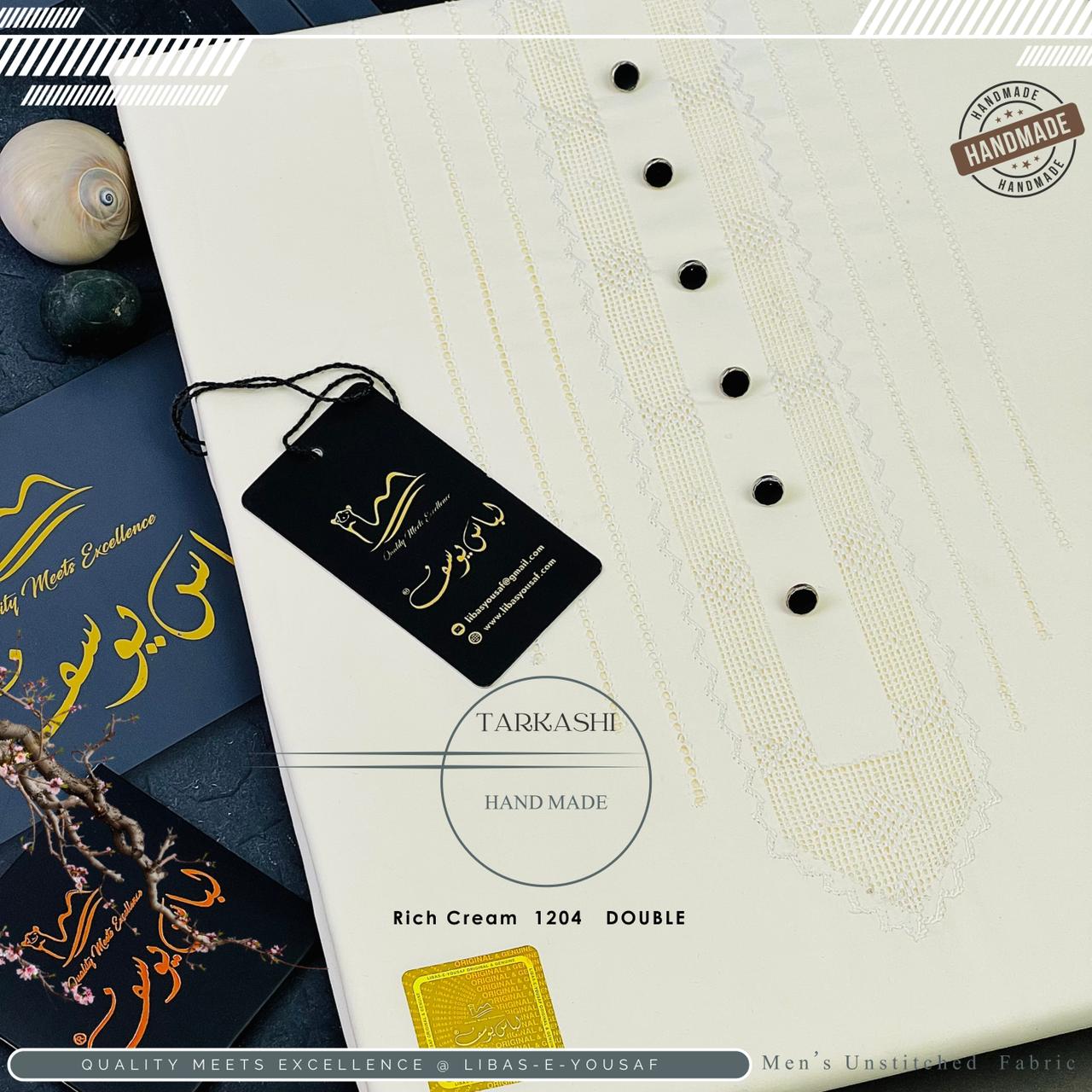 Butter Blend TarKashi | Crafted by Libas e Yousaf | Shade 1204 – Rich Cream