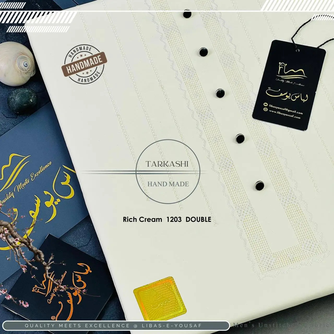 Butter Blend TarKashi | Crafted by Libas e Yousaf | Shade 1203 – Rich Cream