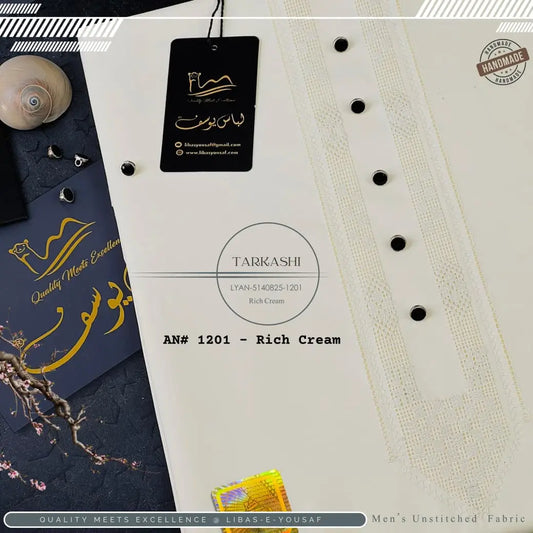 Butter Blend TarKashi | Crafted by Libas e Yousaf | Shade 1201 – Rich Cream