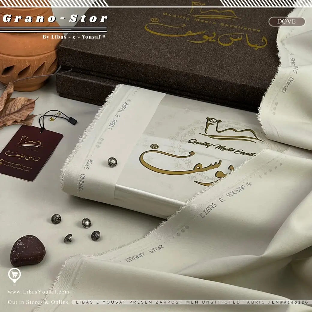 Grano Stor | Crafted by Libas e Yousaf | Wash & Wear | Winter Season | Dove