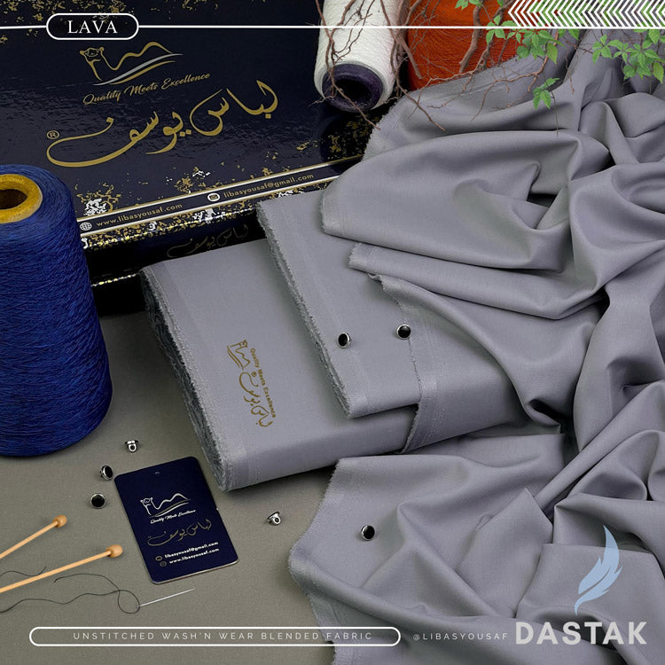 DASTAK - LUXURIOUS WASH'N WEAR - UNSTITCHED - LAVA