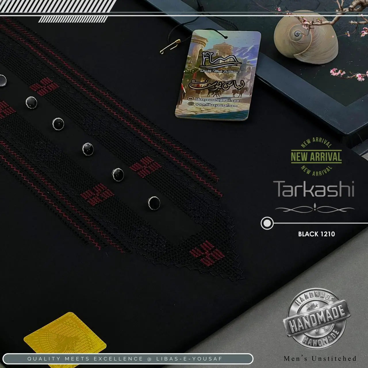 Butter Blend TarKashi | Crafted by Libas e Yousaf | Shade 1210 – Black