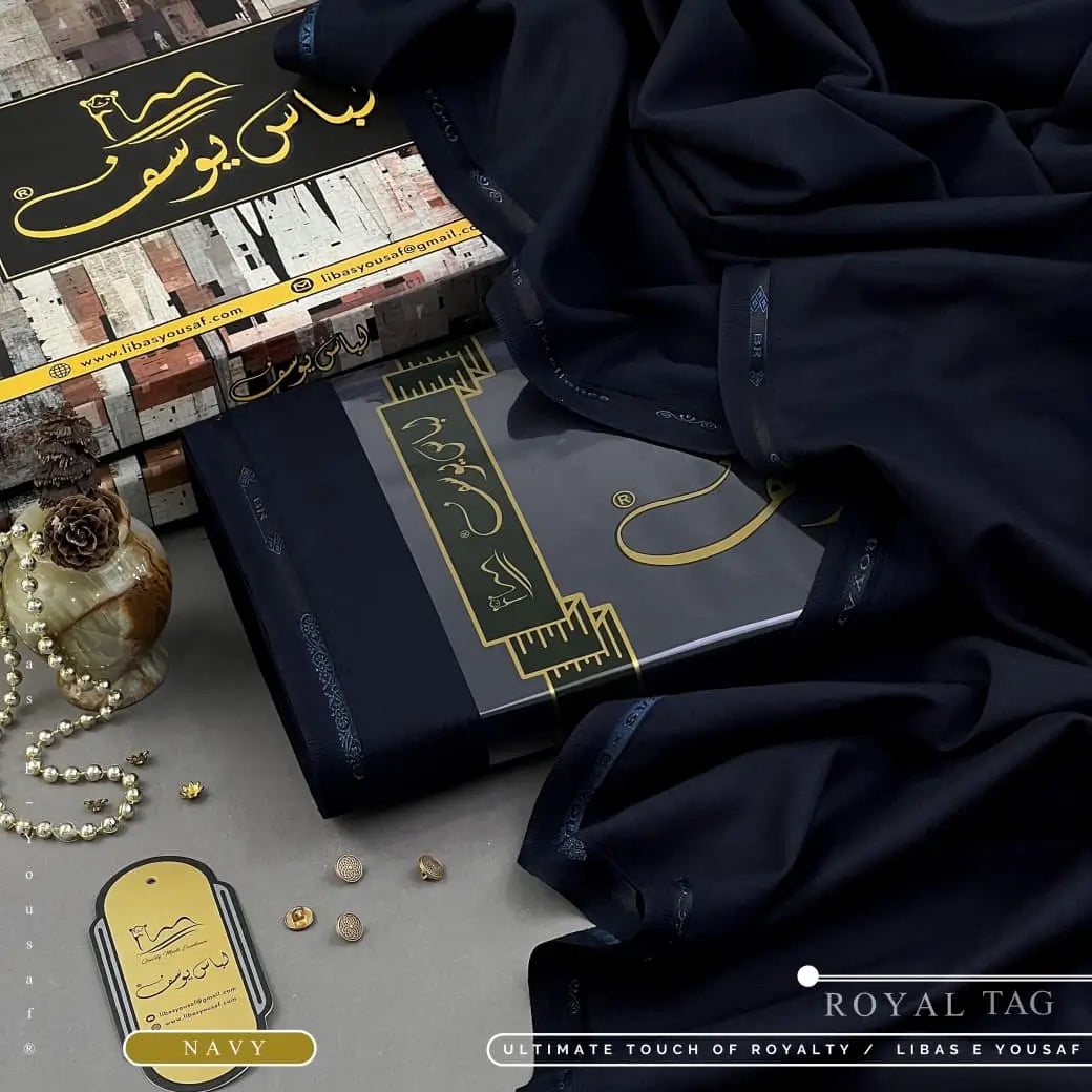 Royal Tag | Crafted by Libas e Yousaf | Wash & Wear | Summer | Navy