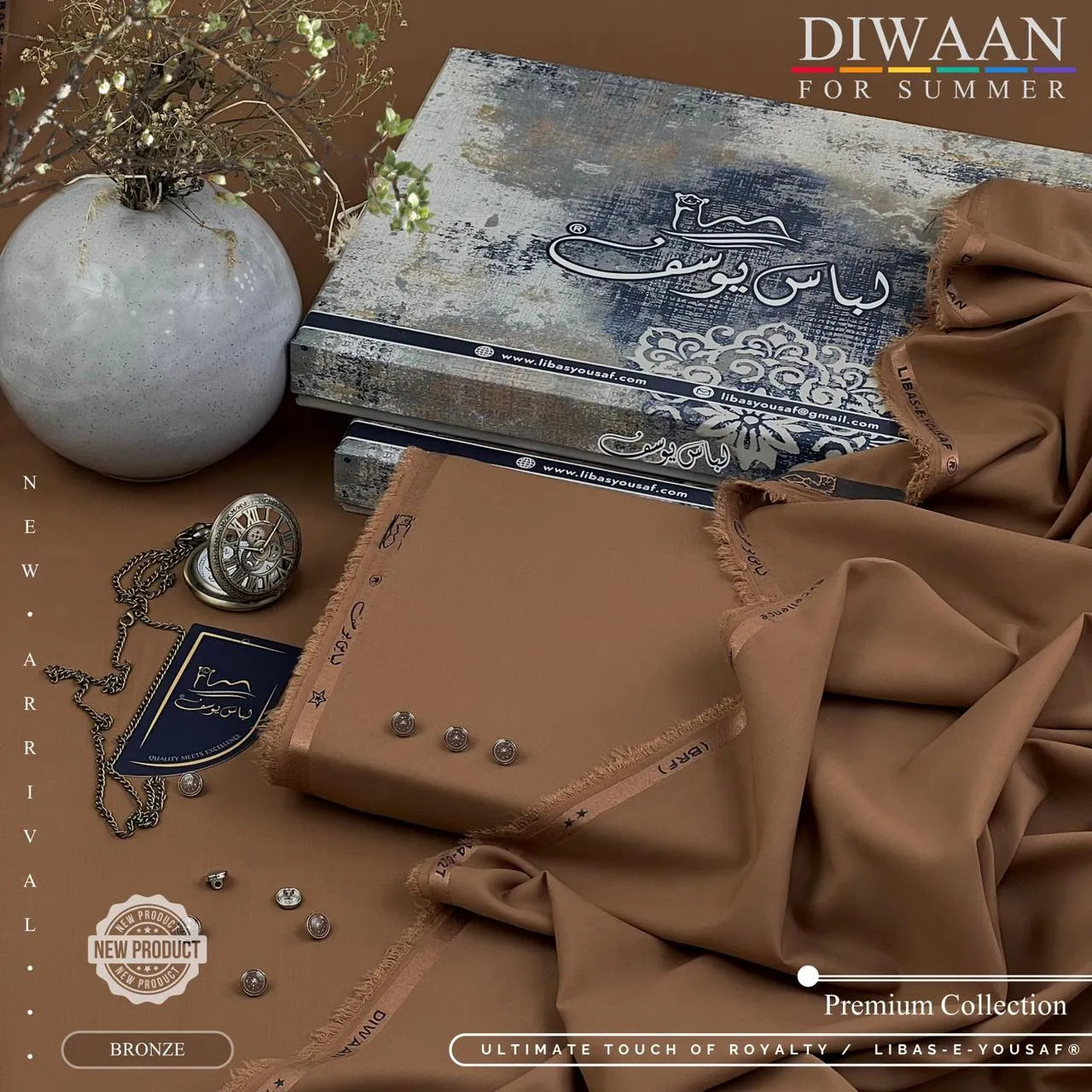 DIWAAN | Crafted by Libas e Yousaf | Wash & Wear | Summer | Bronze