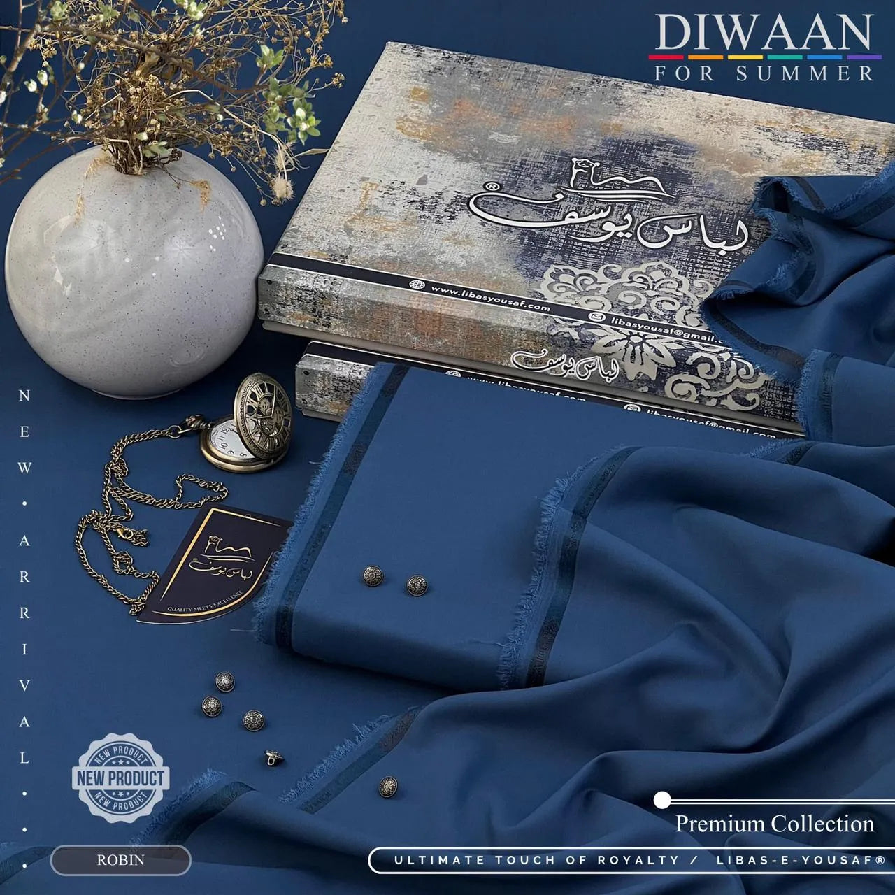DIWAAN | Crafted by Libas e Yousaf | Wash & Wear | Summer | Robin