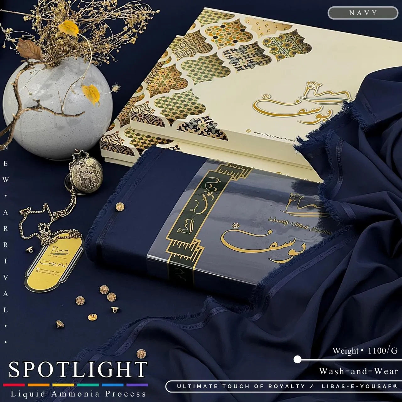 SPOTLIGHT | By Libas e Yousaf | Wash & Wear | Navy