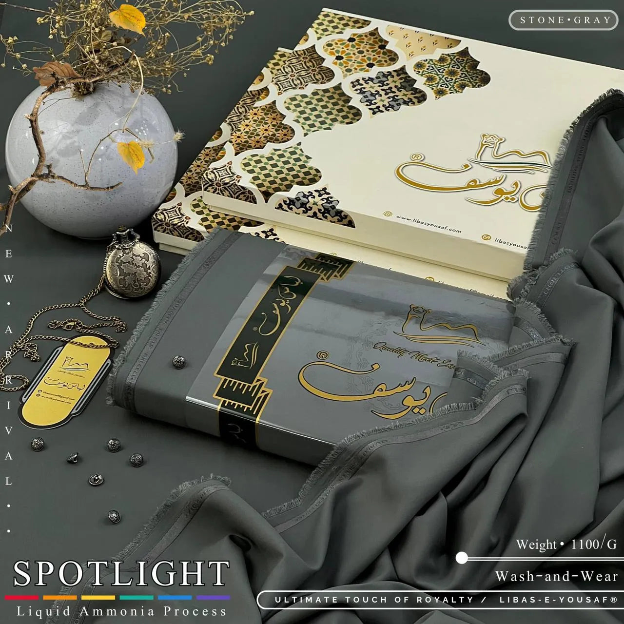 SPOTLIGHT | By Libas e Yousaf | Wash & Wear | Stone - Gray