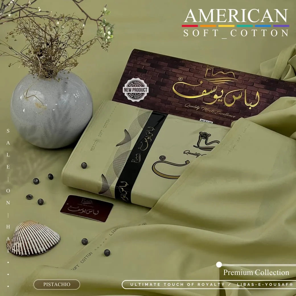 AMERICAN SOFT COTTON | UNSTITCHED | PISTACHIO