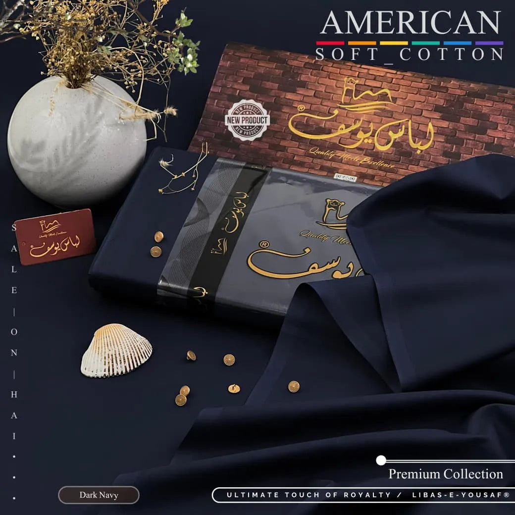 AMERICAN SOFT COTTON | UNSTITCHED | DARK NAVY