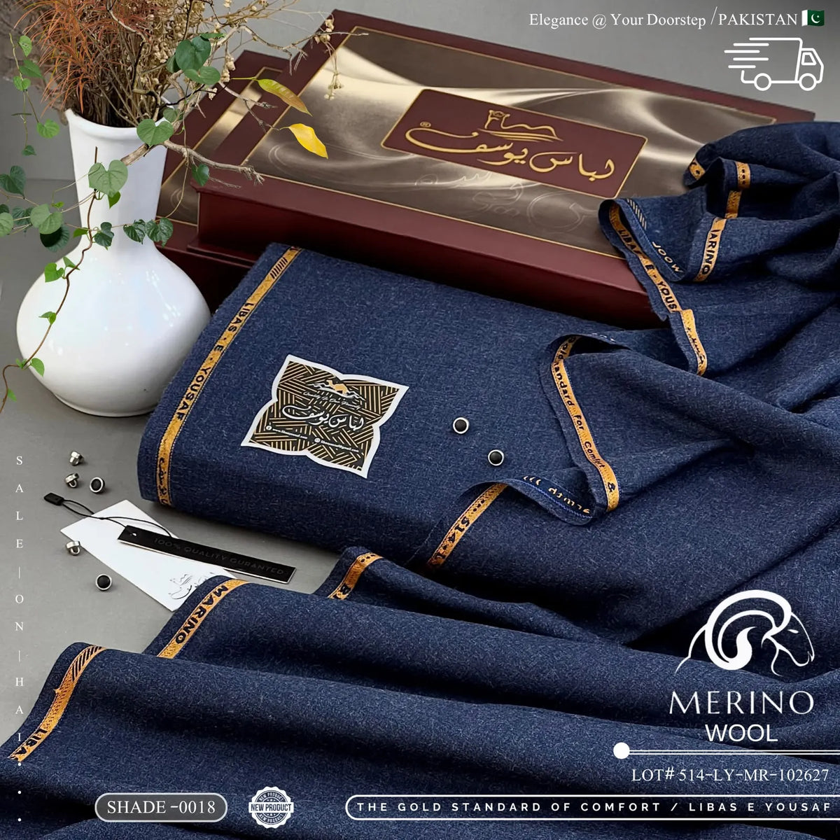 Marino Wool | Crafted by Libas e Yousaf | Shade - 0018