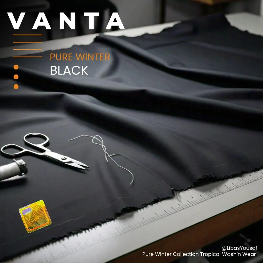 Vanta-Black Winter | Crafted by Libas e Yousaf | Tropical Wash & Wear