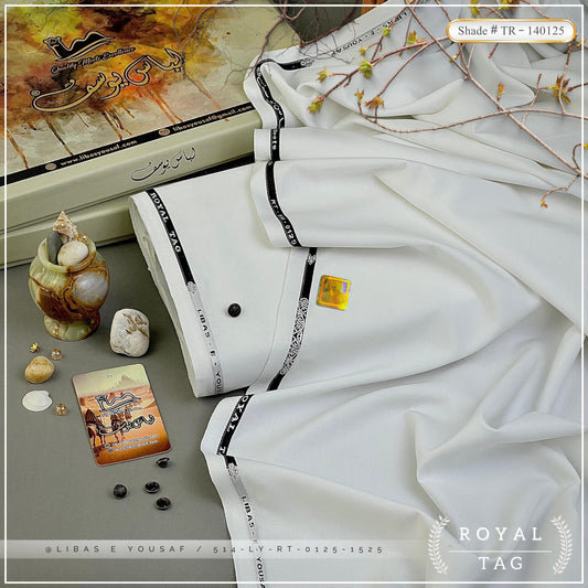 Royal Tag | Crafted by Libas e Yousaf | Wash & Wear | Summer | Off White - Majestic