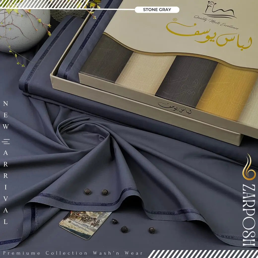 ZARPOSH | Crafted by Libas e Yousaf | Wash & Wear | Winter Season | Stone Gray
