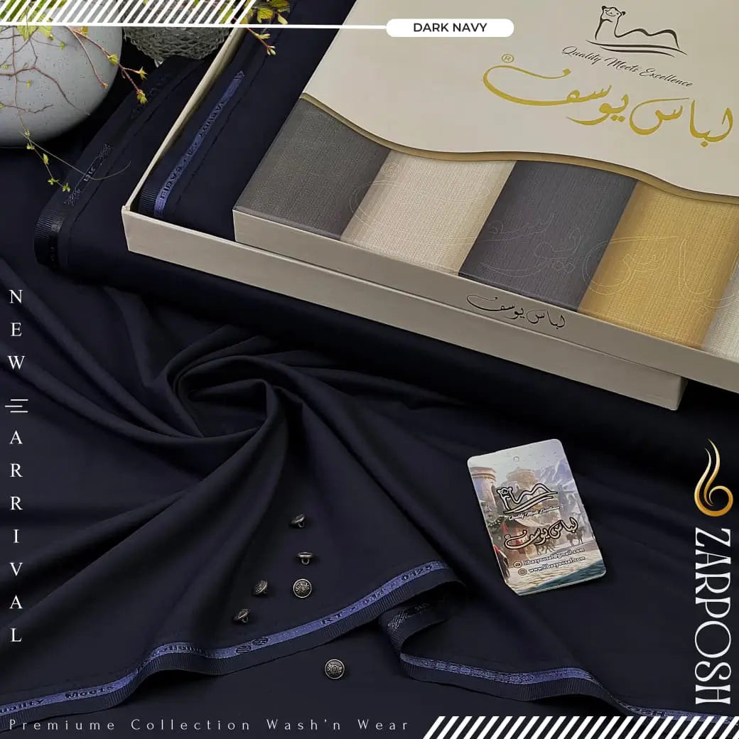 ZARPOSH | Crafted by Libas e Yousaf | Wash & Wear | Winter Season | Dark Navy