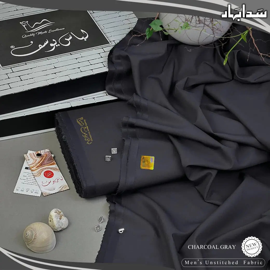 SADA BAHAR | Crafted by Libas e Yousaf | Wash & Wear | Four Season | Charcoal Gray
