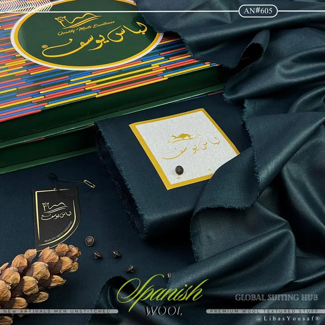 Luxurious Spanish wool | Crafted by Libas e Yousaf | Shade 605