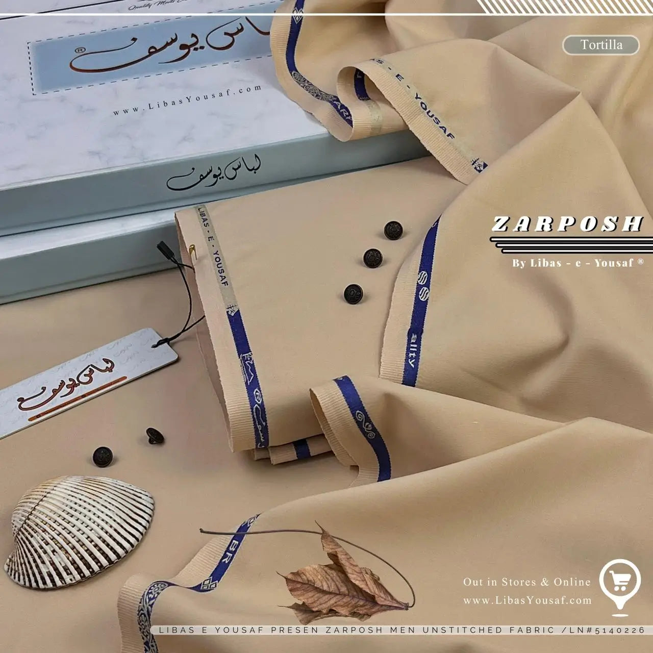 ZARPOSH | Crafted by Libas e Yousaf | Wash & Wear | Winter Season | Tortilla