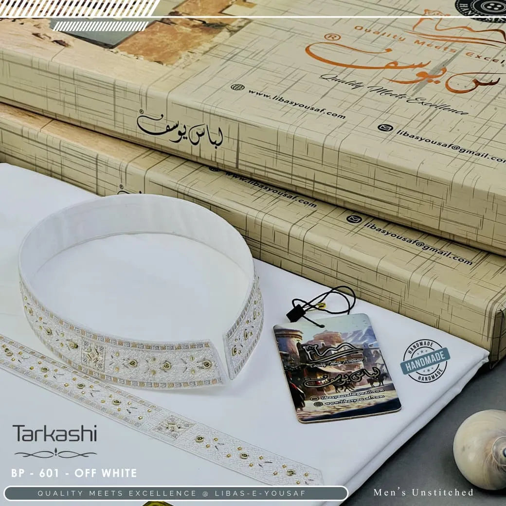 Butter Blend TarKashi | Crafted by Libas e Yousaf | BP 601 OFF WHITE