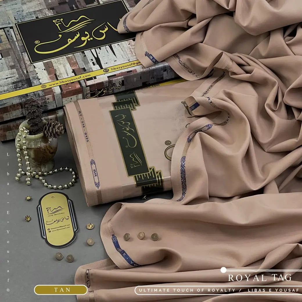 Royal Tag | Crafted by Libas e Yousaf | Wash & Wear | Summer | Tan