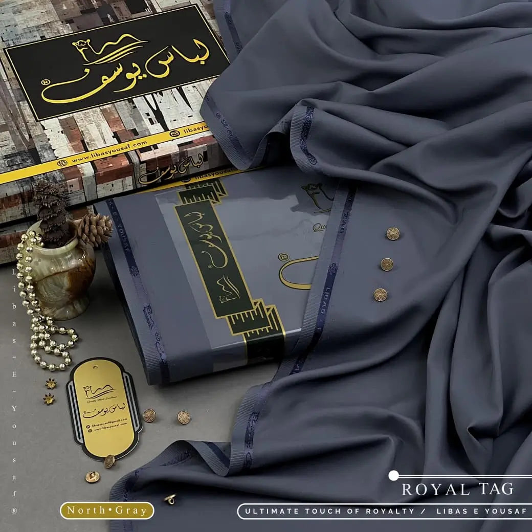 Royal Tag | Crafted by Libas e Yousaf | Wash & Wear | Summer | North Gray