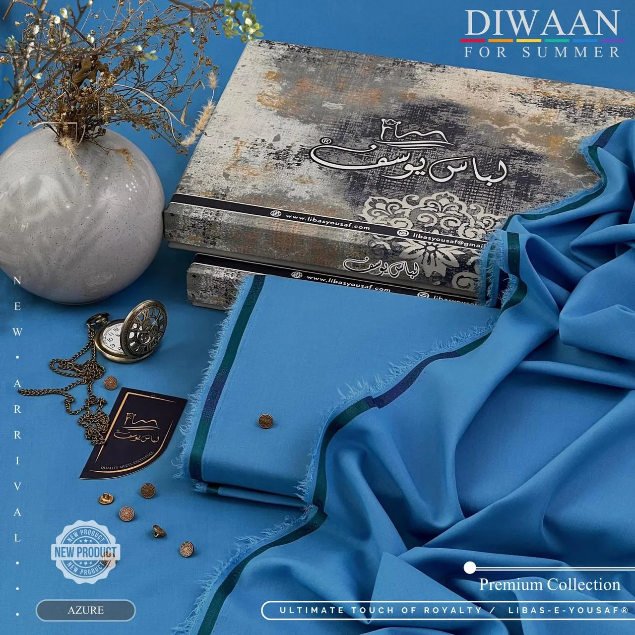 DIWAAN | Crafted by Libas e Yousaf | Wash & Wear | Summer | Azure