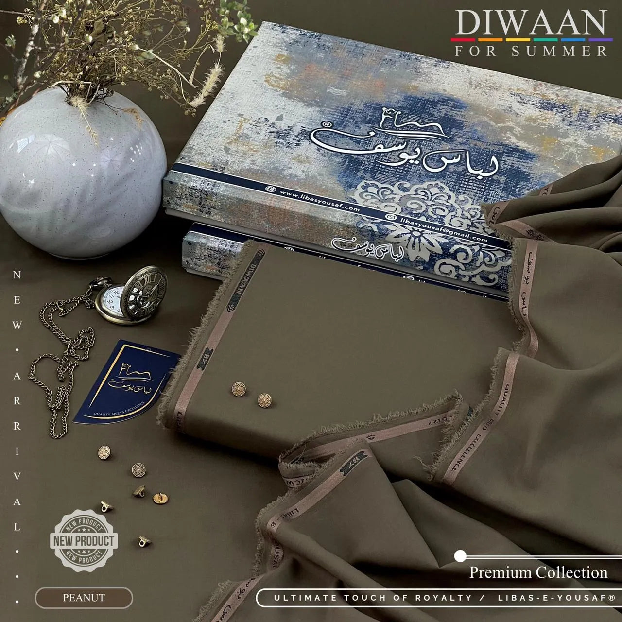 DIWAAN | Crafted by Libas e Yousaf | Wash & Wear | Summer | Peanut