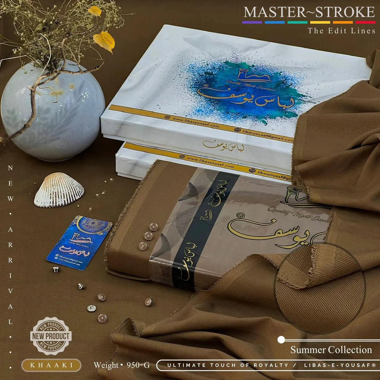 MASTER STROKE | By Libas e Yousaf | Wash & Wear | KHAAKI