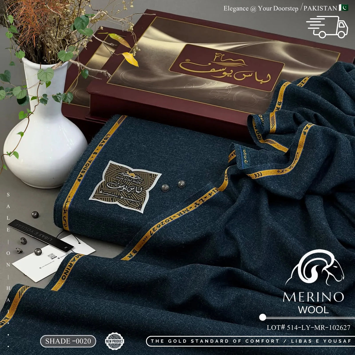 Marino Wool | Crafted by Libas e Yousaf | Shade - 0020
